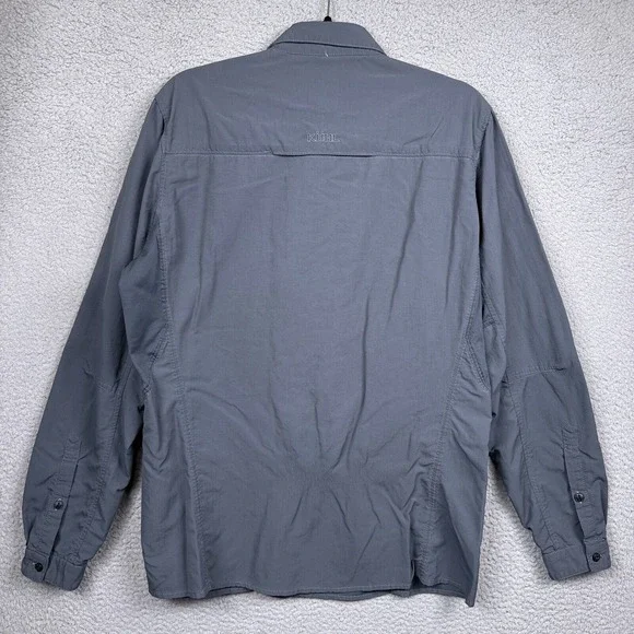 Kuhl Shirt Mens M Gray Invoke Performance Button Up Roll Tab Hike Camp Outdoor - Picture 3 of 15